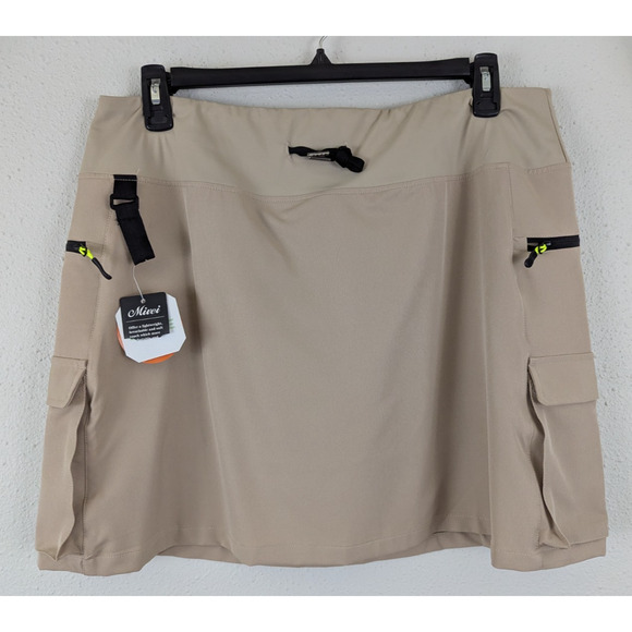 New Mivei sz 3XL Cargo athletic Mini Skirt Skort shorts underneath pull on 2091 - Picture 1 of 5